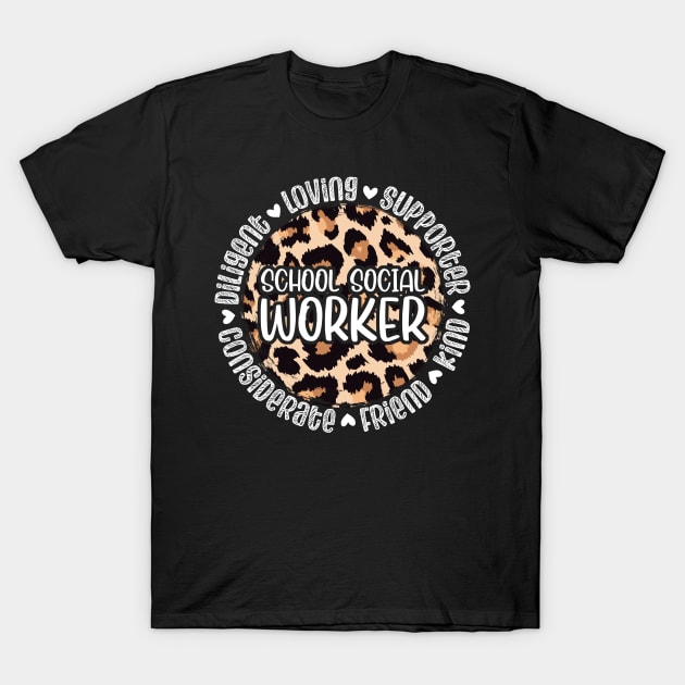 School Social Worker Appreciation T-Shirt by White Martian